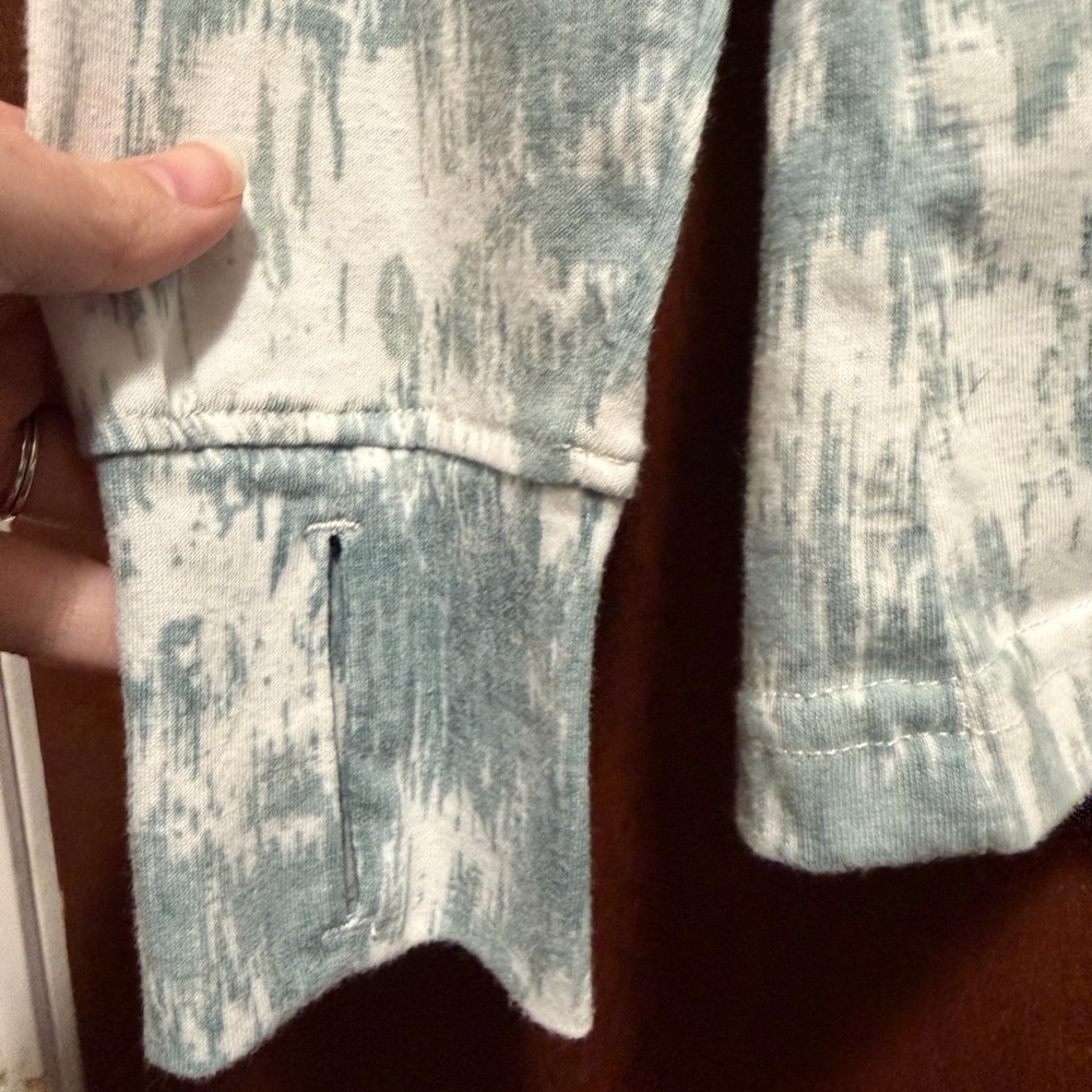 Women's FXR Teal Tie-Dye Hooded Long Sleeve Top - Picture 6 of 6